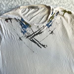 Corneliani Mens paint brush strokes T-shirt